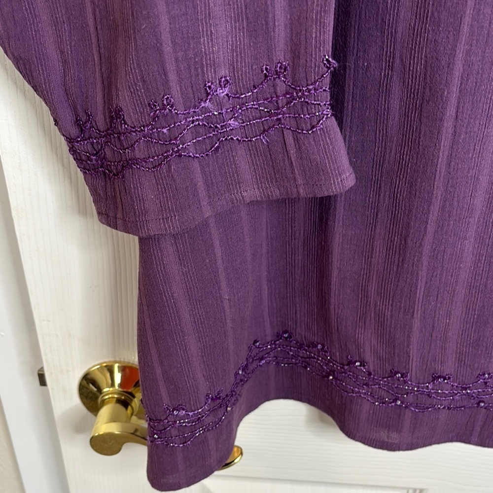 Fashion Bug Purple Sequined Women's Tunic Top 30/32W - Picture 3 of 12